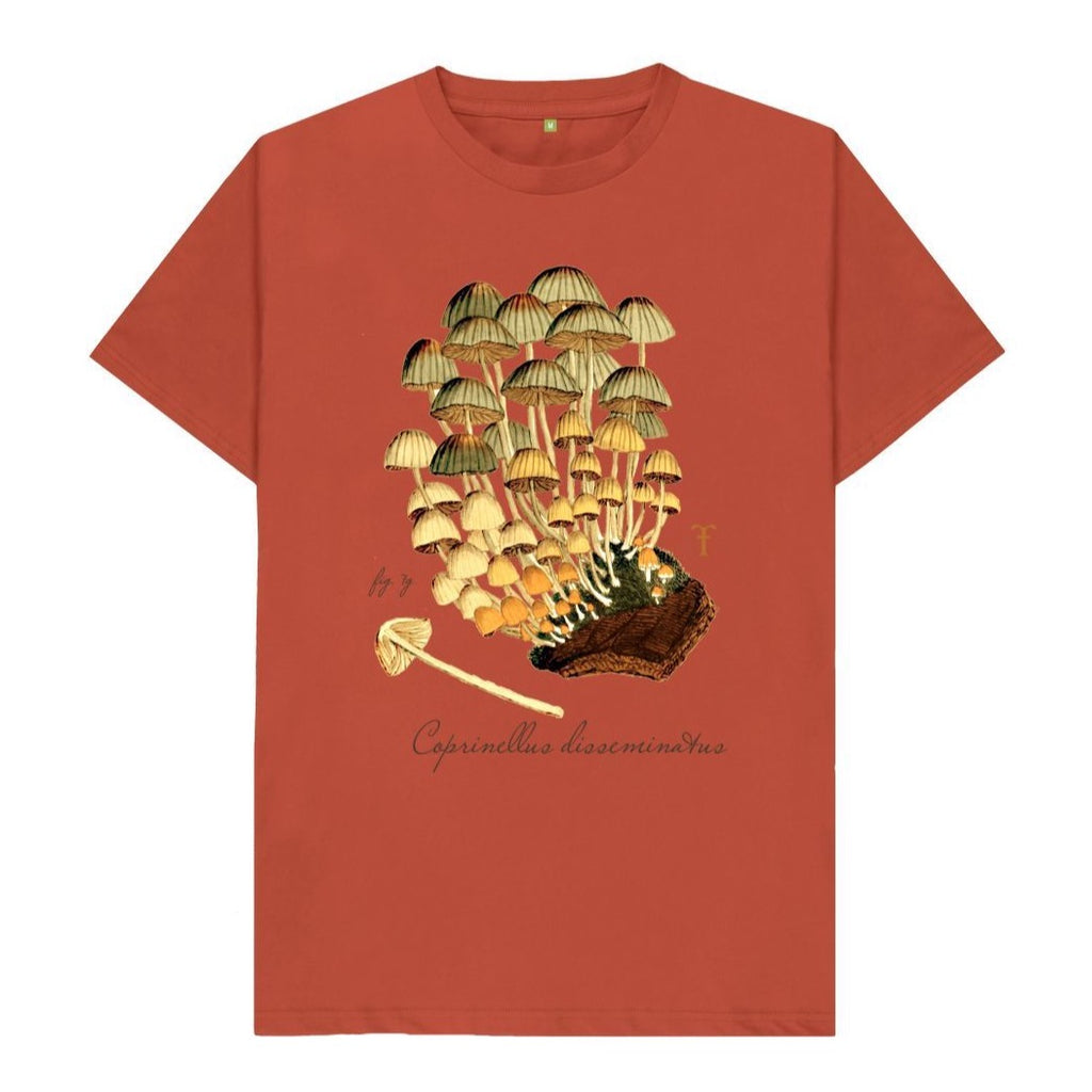 Rust Botanical Series: Caprinellus Disseminatus, Men's Basic T-Shirt