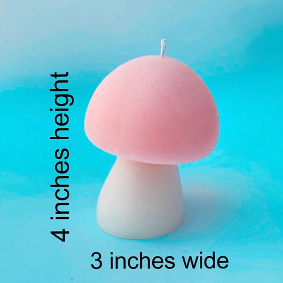 Pink Mushroom Candle