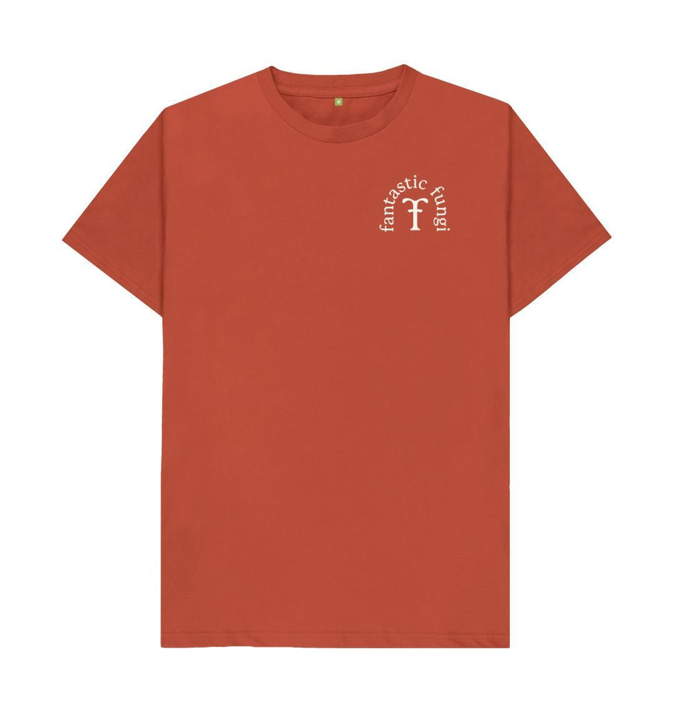 Rust Men's Basic T-Shirt: Fantastic Fungi Corner Logo